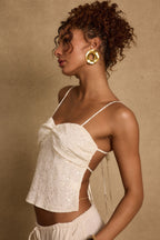 Silvia Ivory Sequin Top