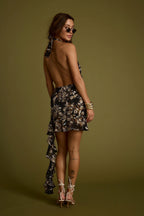 Sofia Black Floral Mini Dress