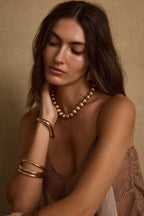 Solstice Gold Beaded Necklace