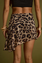 Soulbound Leopard Ruffle Mini Skirt