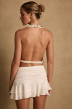 Sunset Ivory Halter Top