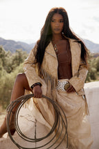 Sabine Brown Zip Front Corset Tank