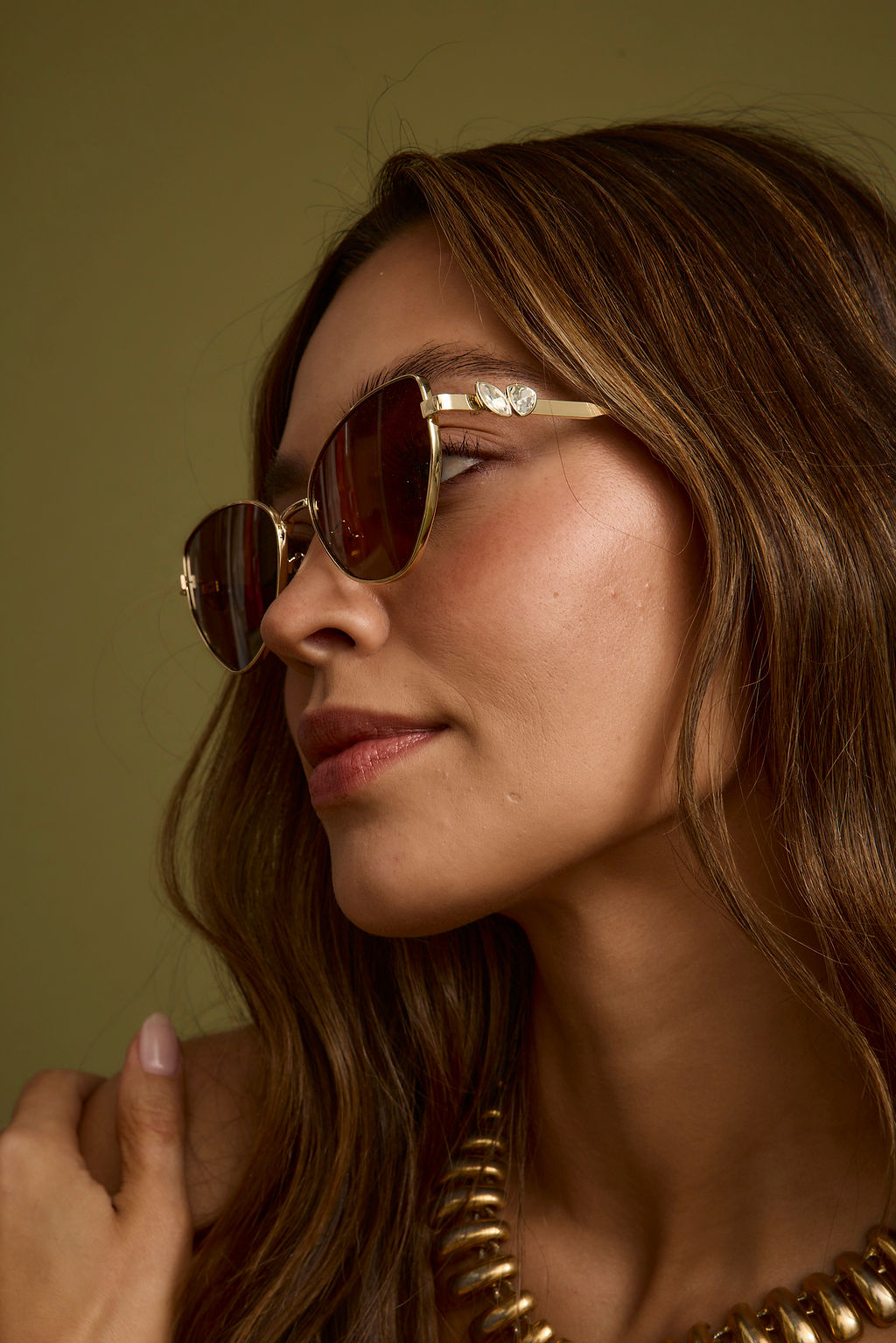 Lucas Brown Cat Eye Sunglasses