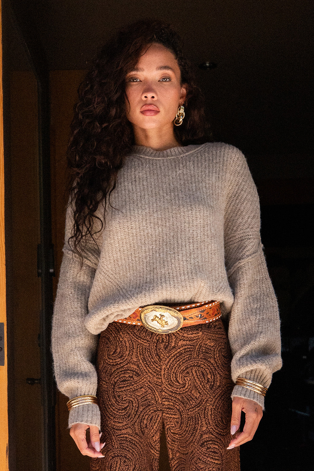 Shae Taupe Pullover Sweater