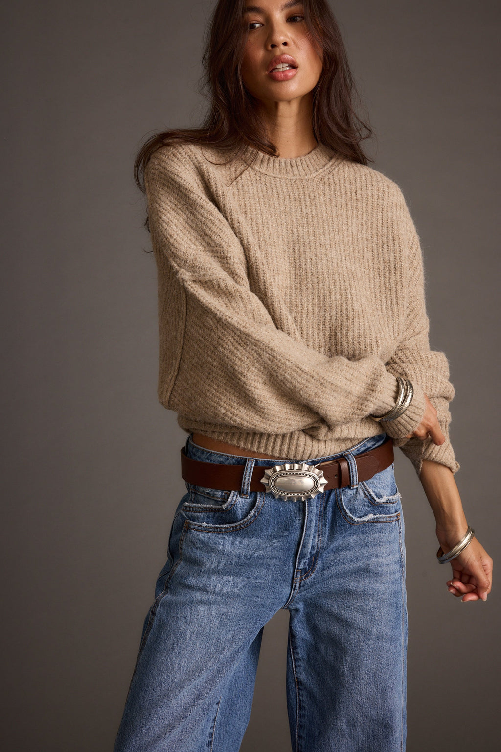 Shae Taupe Pullover Sweater