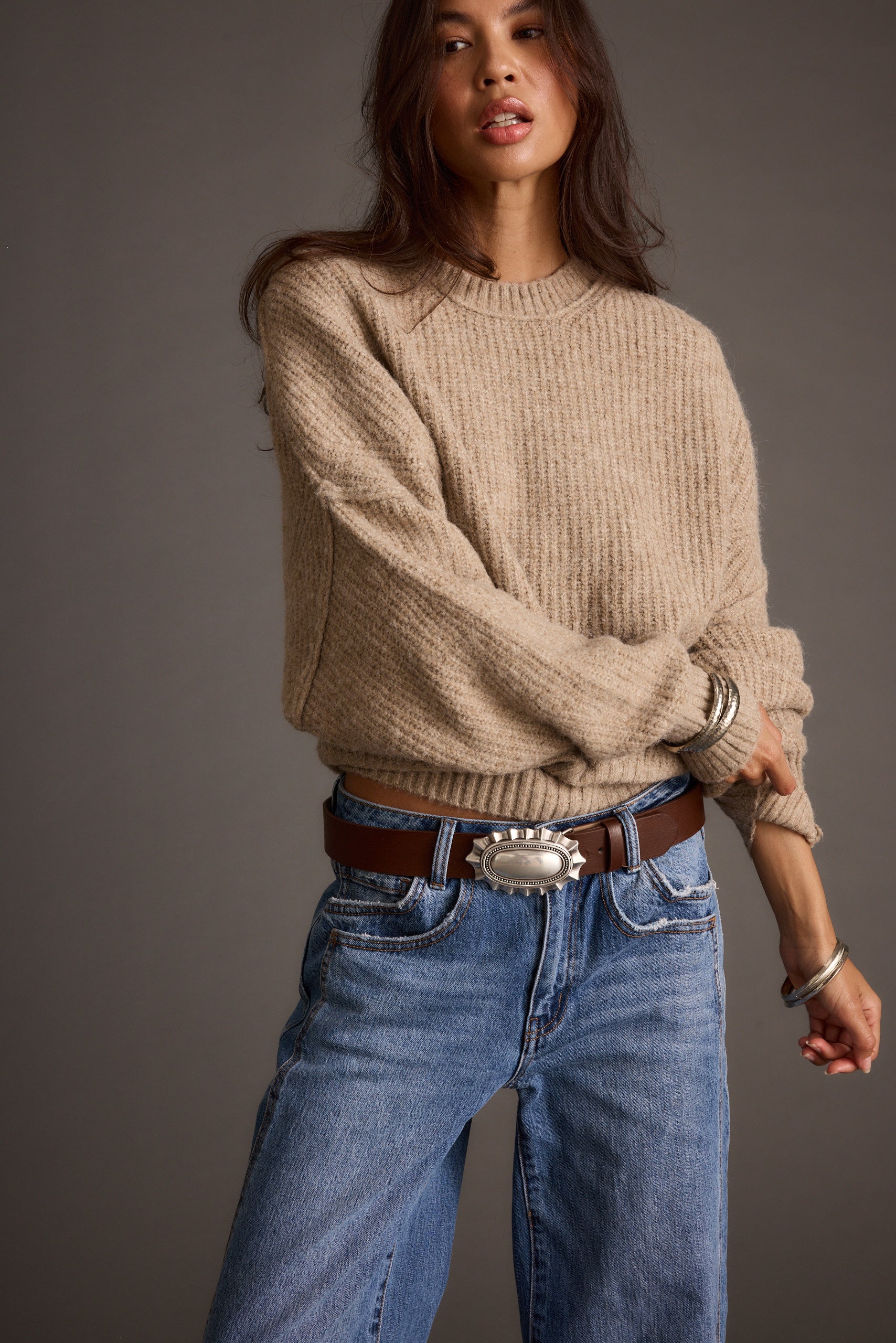 Shae Taupe Pullover Sweater