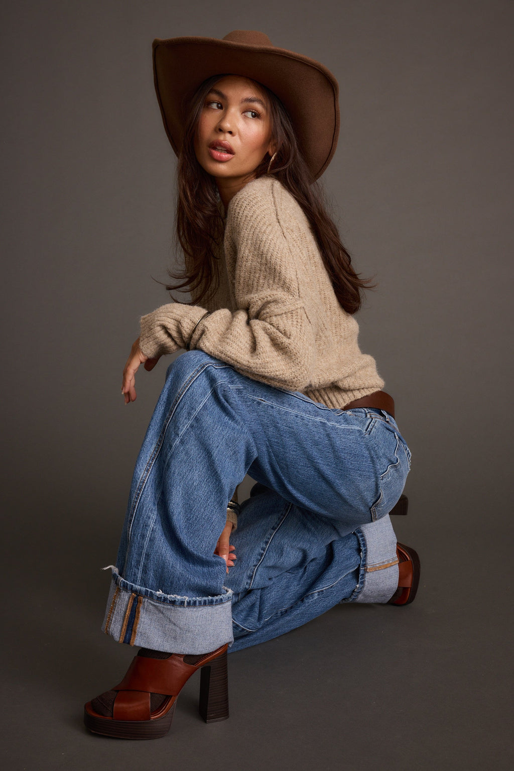 Shae Taupe Pullover Sweater