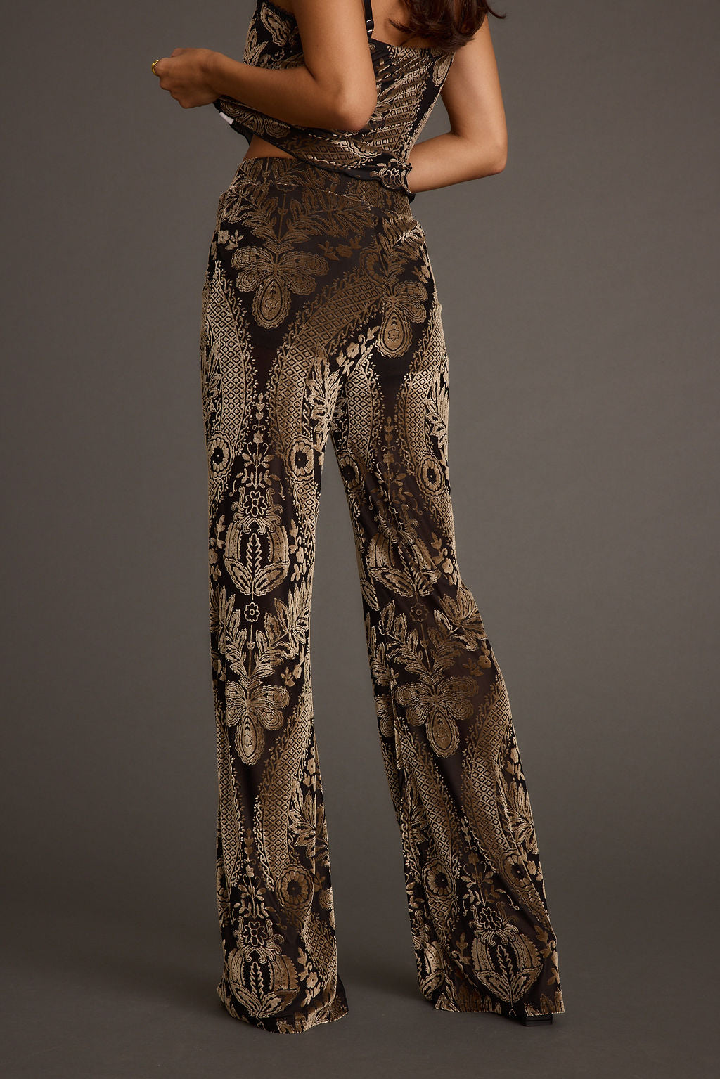 Silver Springs Burnout Velvet Flare Pants