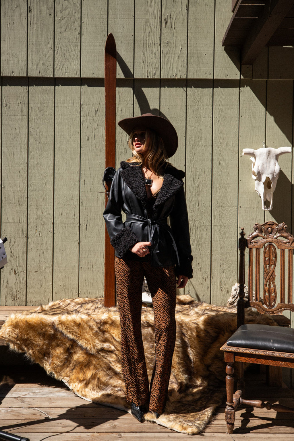 Banks Black Belted Coat