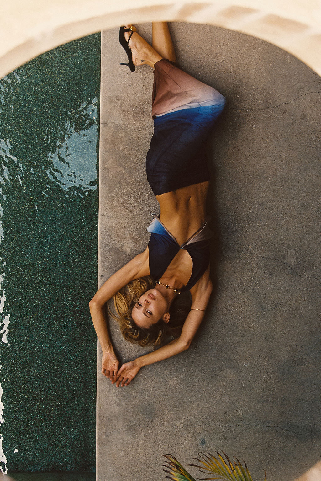 Sina Midnight Ombre Mesh Maxi Skirt