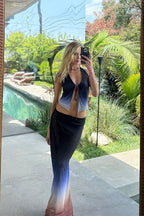 Sina Midnight Ombre Mesh Maxi Skirt