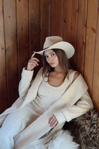 Rowan Cream Cable Knit Maxi Dress