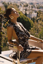 Sofia Black Floral Mini Dress