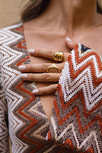 Sofia Gold Double Dome Ring