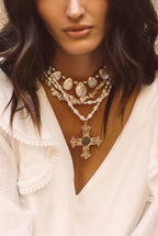 Soft Whispers Shell Choker Necklace