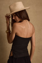 Solane Black Strapless Top