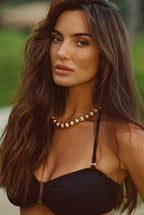 Sombra Black Embellished Bikini Top