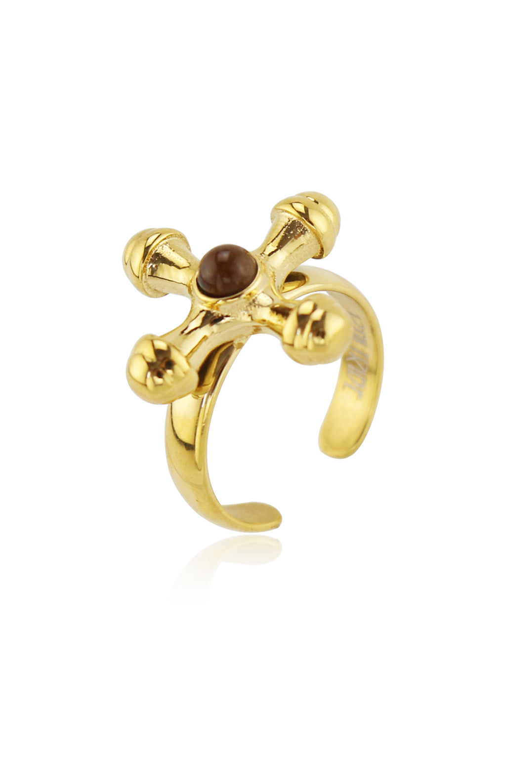 Standout Tigers Eye Cross Ring