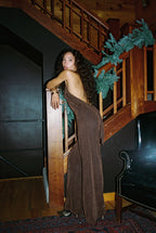 Stellan Espresso Halter Jumpsuit