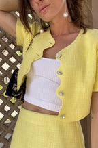 Sunday Yellow Mini Skirt
