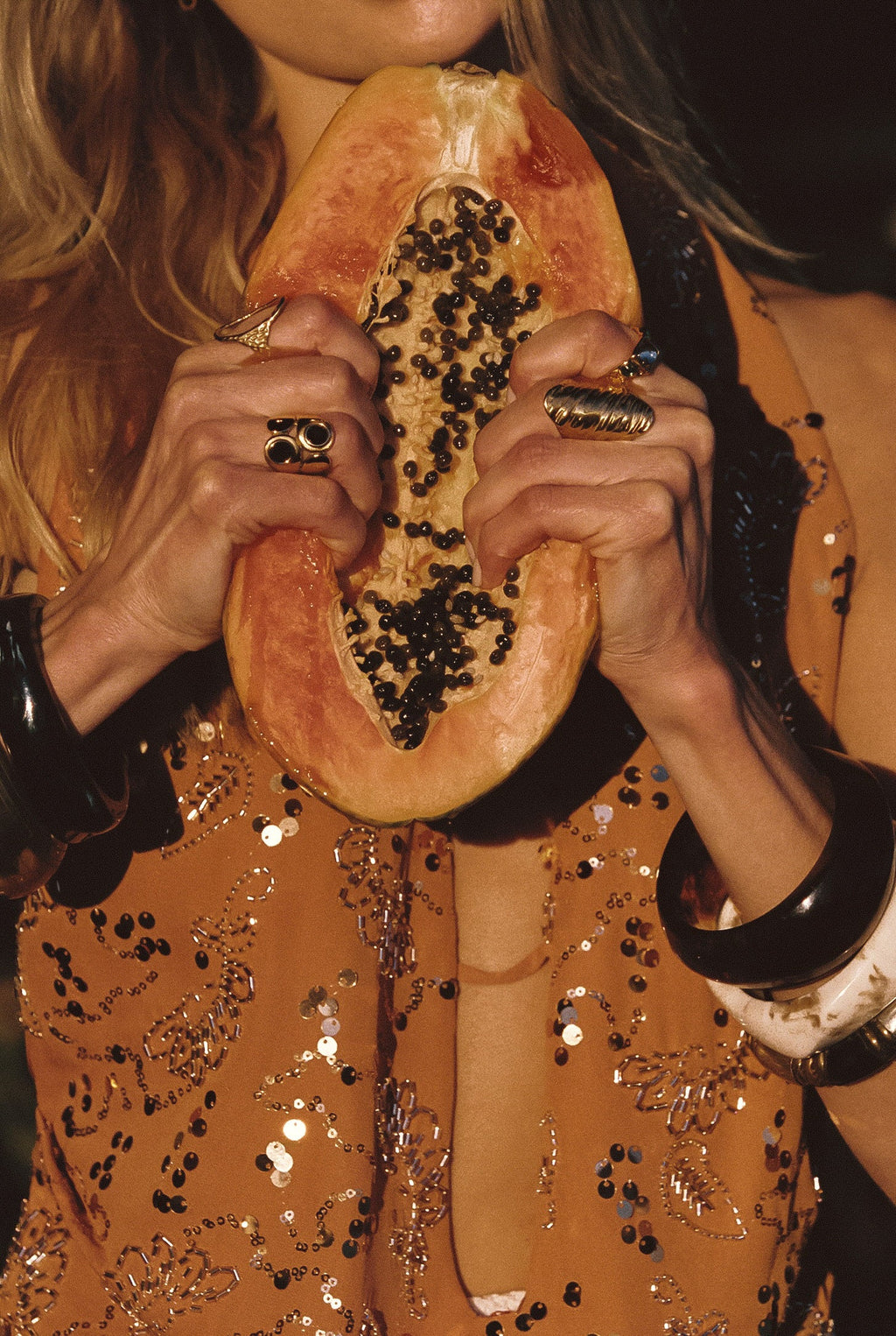 Sunset Orange Halter Top