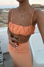 Sunset Beach Orange Bandeau Top