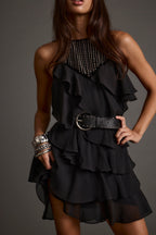 Sutton Black Studded Mini Dress