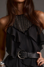 Sutton Black Studded Mini Dress