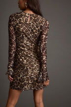 Tatum Leopard Mesh Mini Dress