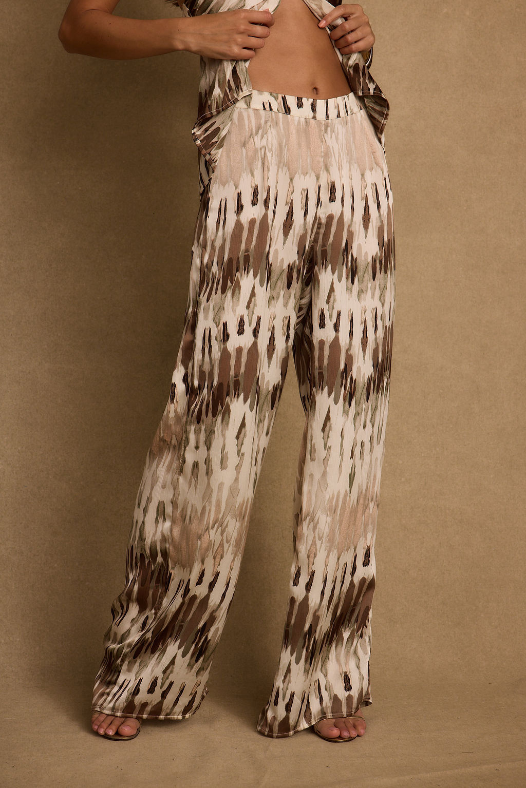 Taza Abstract Satin Pant