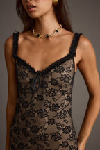 Temptation Black Lace Maxi Dress