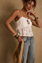 Tita White Eyelet Top