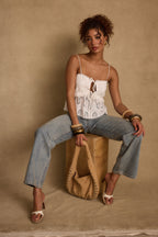 Tita White Eyelet Top