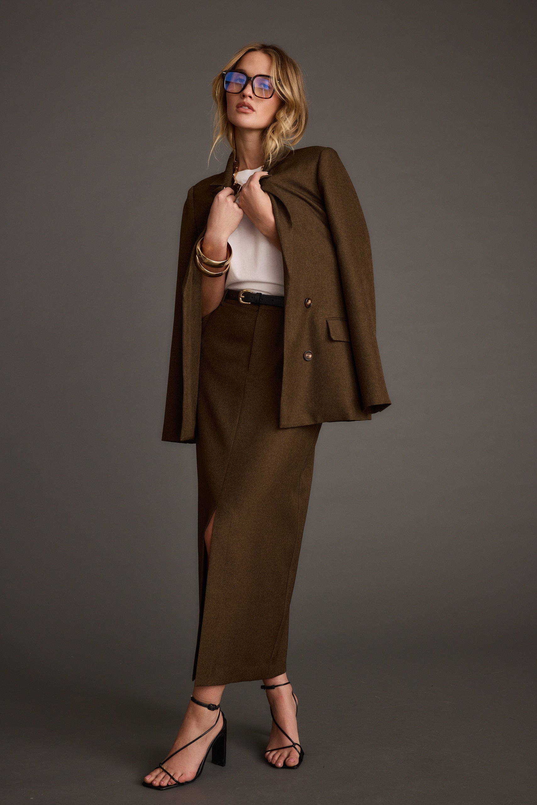 Tory Mocha Twill Blazer