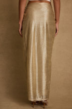 Toulouse Metallic Gold Maxi Skirt