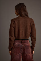 Teresa Mocha Cropped Cardigan