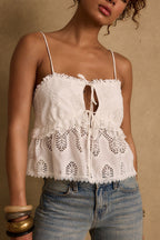 Tita White Eyelet Top