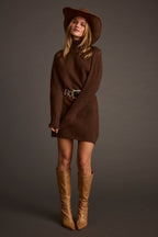 Topanga Mocha Sweater Mini Dress