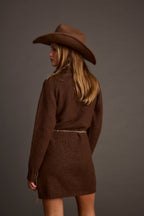 Topanga Mocha Sweater Mini Dress