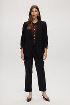 Black Bunchy sleeve blazer