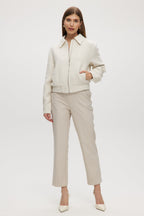 OFF-WHITE BOXY FIT BOUCLÉ JACKET