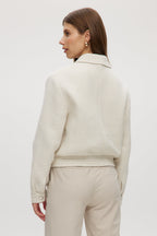 OFF-WHITE BOXY FIT BOUCLÉ JACKET