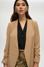 SAND BUNCHY SLEEVES BLAZER JACKET