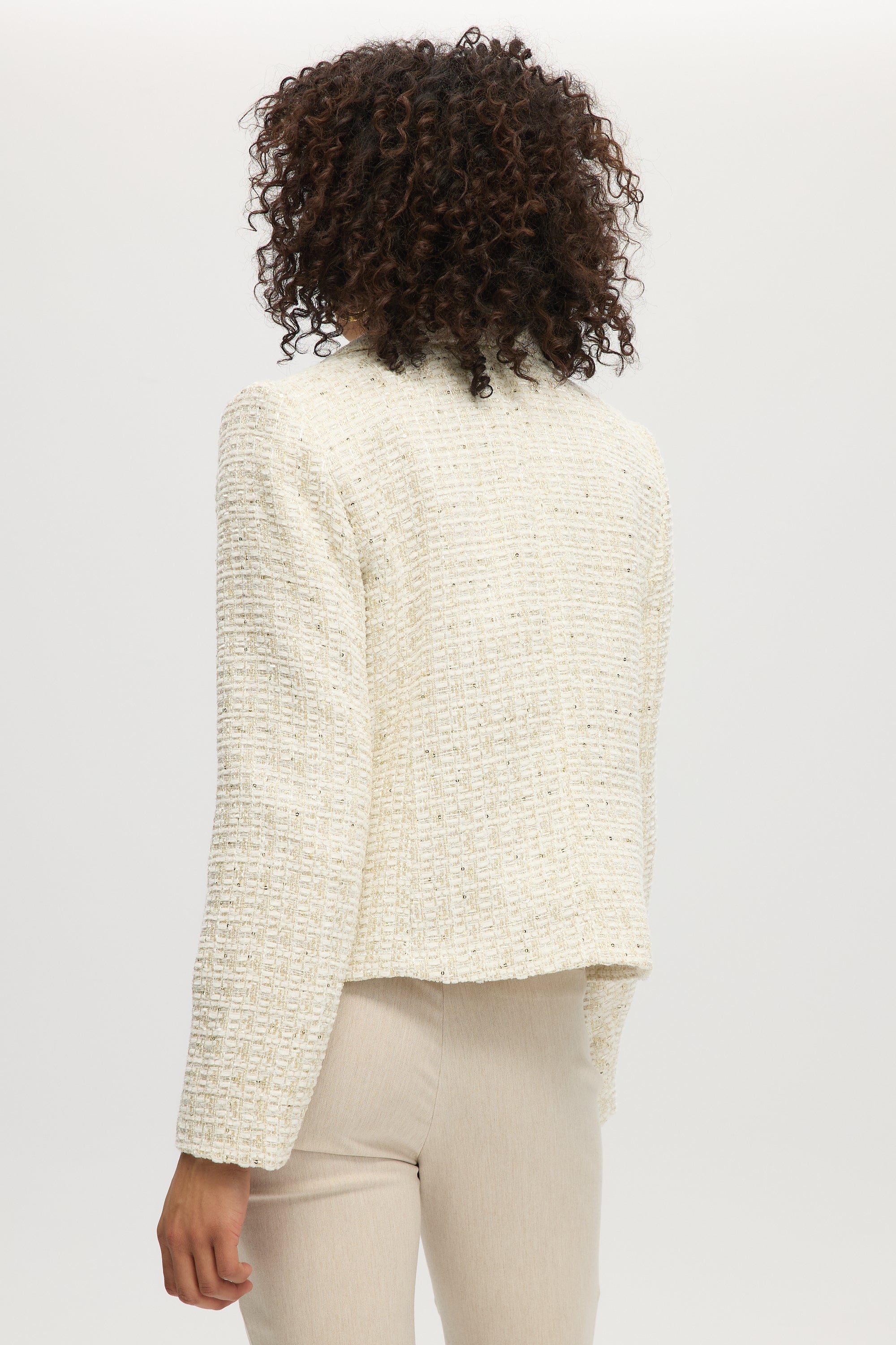 OFF WHITE BOUCLÉ BLAZER