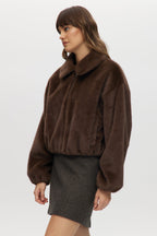 Vegan Fur Bomber Jacket