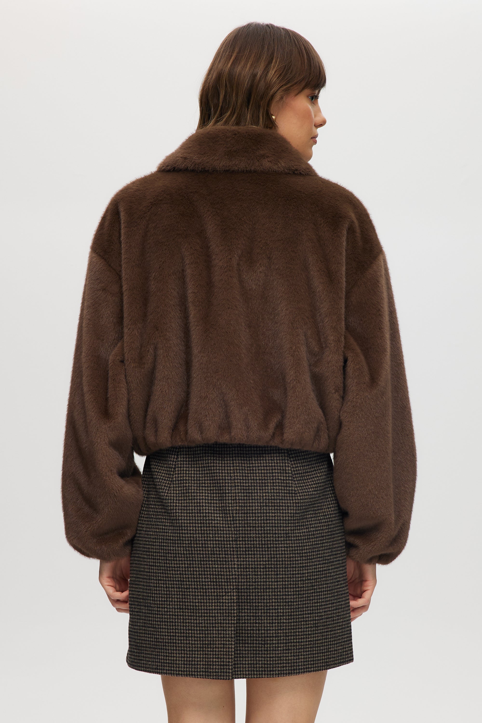 Vegan Fur Bomber Jacket
