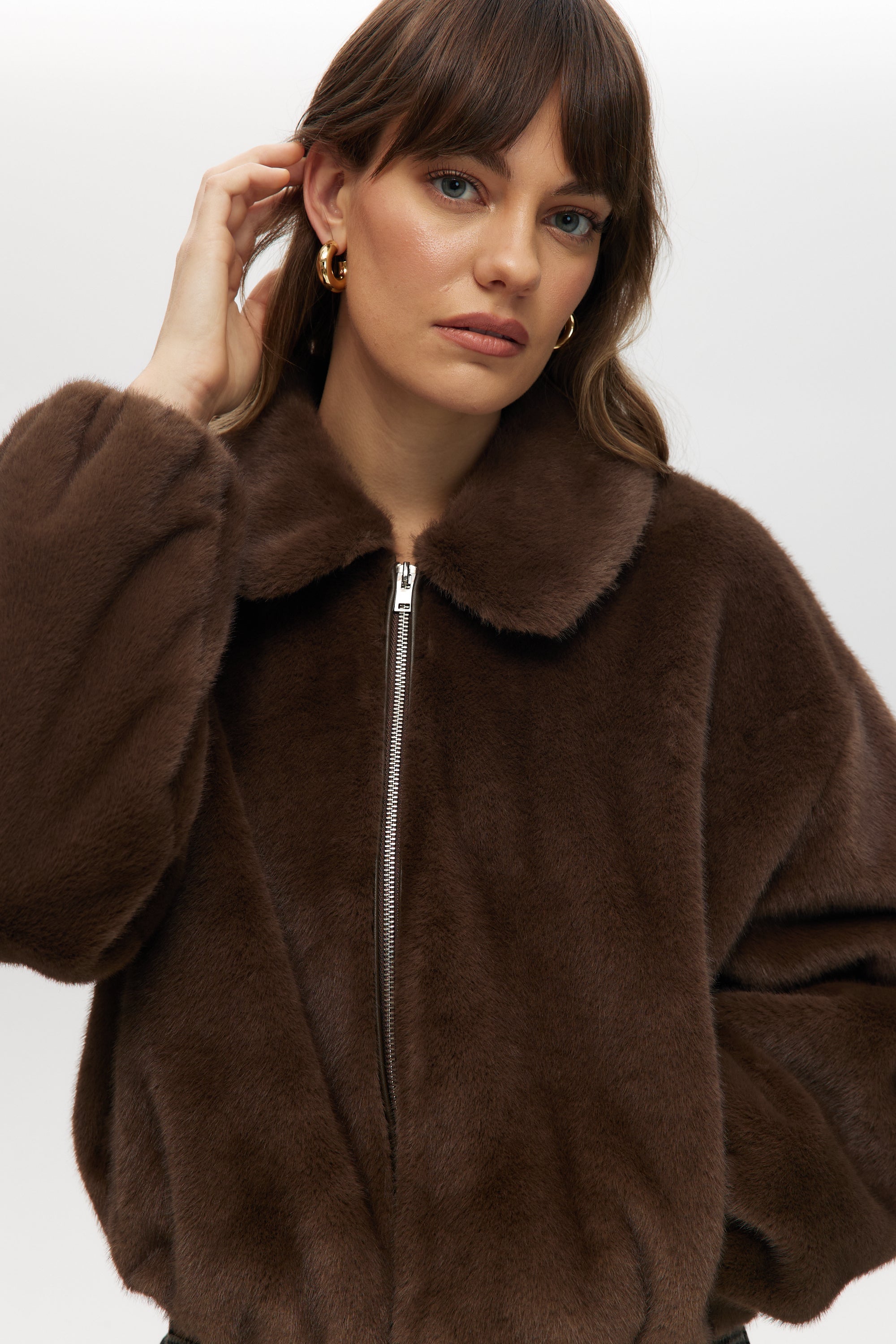 Vegan Fur Bomber Jacket
