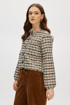 Reversible Quilted Button-Up Jacket