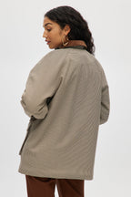 Brown Houndstooth Field Jacket