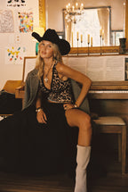 Violetta Black Gauze Maxi Skirt